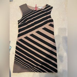 Zebra stripe neutral dress
